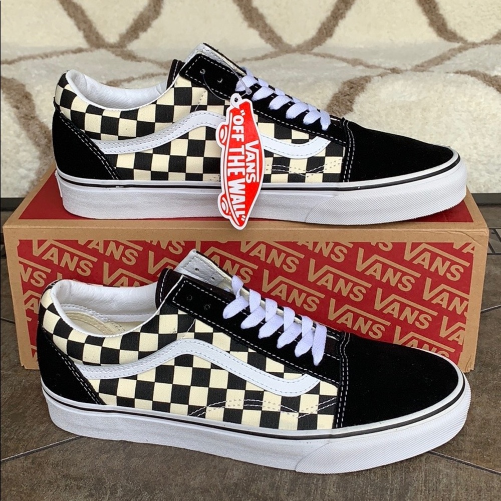 VANS OLD SKOOL PRIMARY CHECK BLACK/WHITE WMNS - Picture 7 of 16